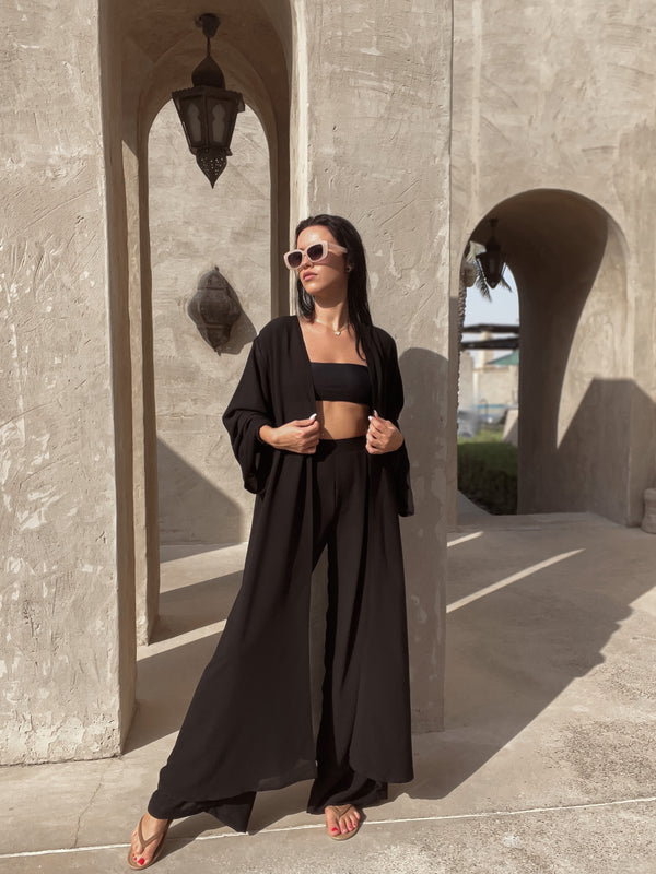 Black Color Beach Wear Set