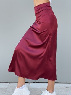 Silk Skirt Maroon Color